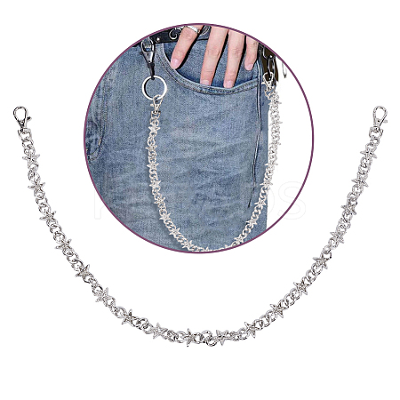 1Pc Alloy Rhinestone Waist Belts Chain AJEW-HY0002-26-1