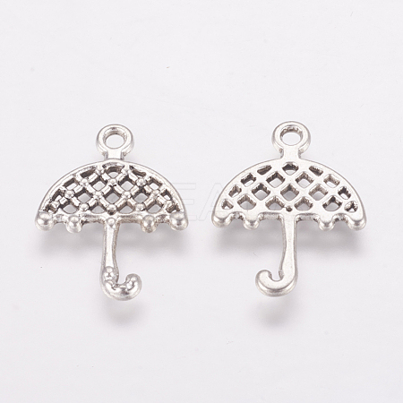 Tibetan Style Umbrella Pendants TIBEP-LF1300YKG-AS-FF-1