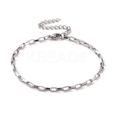 Non-Tarnish 304 Stainless Steel Venetian Chain Bracelet for Men Women BJEW-E031-09P-1