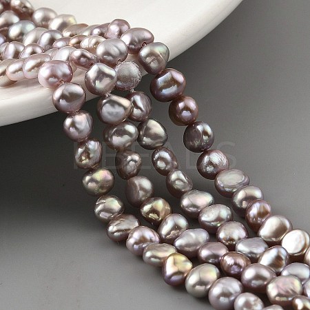 Natural Cultured Freshwater Pearl Beads Strands PEAR-A006-03G-1