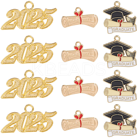 60Pcs 3 Styles Graduation Season Alloy Pendants FIND-SC0013-17-1