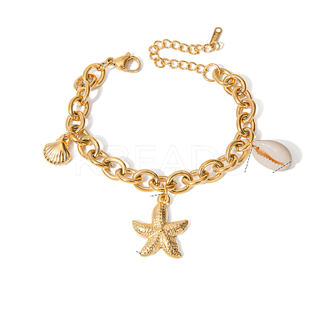 304 Stainless Steel Charm Bracelets FS-WG19613-01-1