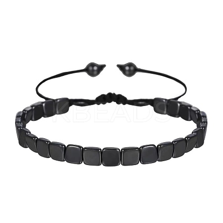 Synthetic Hematite Braided Bead Braeclet NW3929-2-1