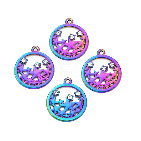 Rainbow Color Alloy Pendants PALLOY-T054-161-1