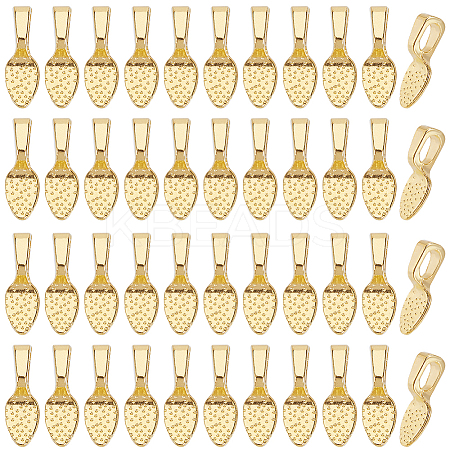 200Pcs Alloy Glue-on Flat Pad Bails FIND-SP0001-83G-1