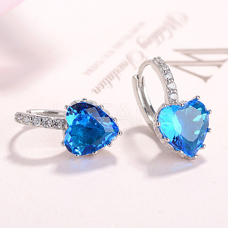 Brass Cubic Zirconia Clip-on Earrings WGDCDFF-08-1