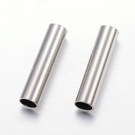 Tarnish Resistant 304 Stainless Steel Tube Beads STAS-P128-08-1