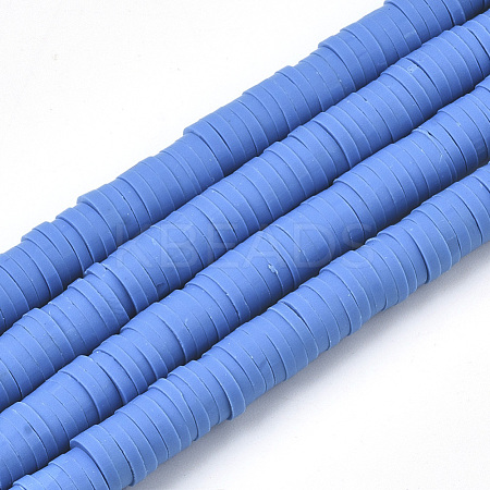 Handmade Polymer Clay Beads Strands CLAY-R089-6mm-082-1
