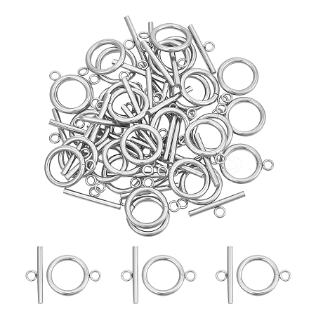30 Sets 304 Stainless Steel Toggle Clasps STAS-UN0057-52-1