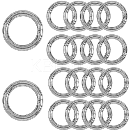20Pcs 304 Stainless Steel Closed Jump Rings STAS-SP0001-85A-1