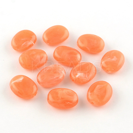 Oval Imitation Gemstone Acrylic Beads OACR-R047-16-1
