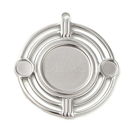 Non-Tarnish 304 Stainless Steel Pendant Cabochon Settings STAS-K263-44P-1