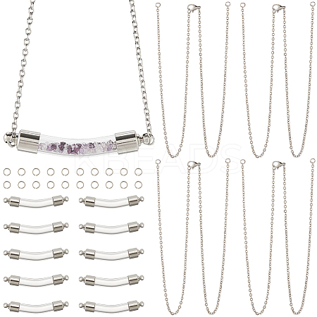 10Pcs 304 Stainless Steel Pendants Necklaces NJEW-SC0001-42-1