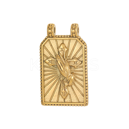 304 Stainless Steel Pendants STAS-OY010-32G-1