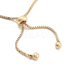 Brass Pave Clear Cubic Zirconia Square Box Chain Slider Bracelets BJEW-YWC0002-10B-G-3
