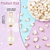 80Pcs 8 Styles ABS Plastic Imitation Pearl Pendants & Connector Charms PALLOY-YW00068-3