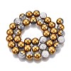Electroplated Crackle Glass Beads Strands X-EGLA-N014-10mm-04-2