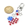 Heart Imitation Austrian Crystal Pendant Decorations HJEW-TA00114-2