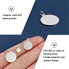   6Pcs 3 Size 925 Sterling Silver Stamping Blank Tag Pendants STER-PH0001-16-4