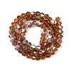 AB Color Plated Transparent Glass Beads Strands GLAA-G127-01-02Q-3
