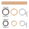 WADORN 24Pcs 6 Styles Alloy Spring Gate Rings FIND-WR0010-07-2