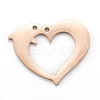 Ion Plating(IP) 304 Stainless Steel Pendants LS-STAS-P280-17RG-1