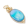 9Pcs 3 Colors Dyed Natural Shell Pendants PALLOY-JF04838-4