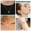 12Pcs 12 Styles Flat Round with Twelve Constellations Brass Charms PALLOY-WR00028-5