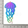 Ion Plating(IP) 201 Stainless Steel Etched Metal Embellishments Pendants STAS-G328-02K-RC-3