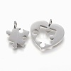 Non-Tarnish 304 Stainless Steel Split Pendants LS-STAS-F168-12P-1