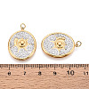 304 Stainless Steel and Polymer Clay Crystal Rhinestone Pendants STAS-T069-60D-3