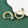Brass Micro Pave Cubic Zirconia Hoop Earrings EJEW-B146-02G-03-3