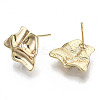 Brass Stud Earring Findings KK-N232-116-NF-2