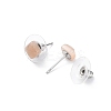 Natural Sunstone Stud Earrings for Women EJEW-K091-01P-06-3