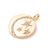 Brass Micro Pave Cubic Zirconia Pendants KK-D360-08G-2