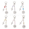 Glass Bead & Alloy Pendant Decorations HJEW-JM03016-2