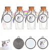 Transparent Glass Empty Bottles with Alloy Charms AJEW-DR00027-1