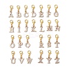 26Pcs Letter A~Z Alloy Rhinestone Pendant Decorations HJEW-JM02653-1