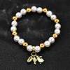 Brass Stretch Bracelets BJEW-C098-07C-2