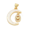 Brass Micro Pave Cubic Zirconia Pendants KK-I723-19G-04-1