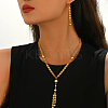 Vintage Alloy Hollow Round Tassel Earrings & Necklaces for Women GB9842-3