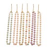 Enamel Daisy Link Chain Necklace NJEW-P220-01G-1