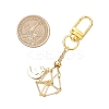 Brass Macrame Pouch Empty Stone Holder Pendant Decoration HJEW-JM03304-6