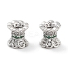 Brass Micro Pave Clear Cubic Zirconia Beads KK-P271-39A-01-1