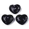 Natural Snowflake Obsidian Heart Love Stone G-N0326-56A-1