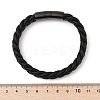 Ion Plating(IP) Braided Microfiber Leather Cord Bracelets for Men BJEW-Z081-13EB-02-5