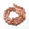 Natural Sunstone Nuggets Beads Strands G-J336-05-2