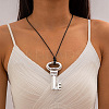 CCB Plastic Key Pendant Black Cord Necklaces FS-WG4655B-11-1