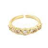 Brass Pave Cubic Zirconia Cuff Rings RJEW-U012-03G-02-2