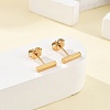 Cuboid Ion Plating(IP) 304 Stainless Steel Stud Crawler Earrings EJEW-O052-45G-3
